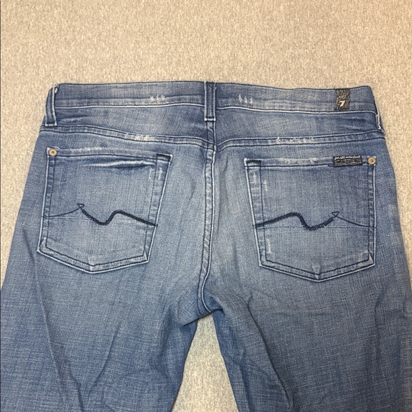 7 For All Mankind Women's Dark Blue Skinny Jeans - Picture 5 of 7